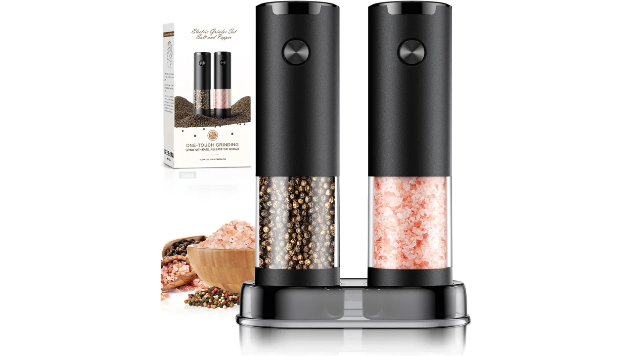 Electric Salt Pepper Grinder Set Automatic Battery Pepper