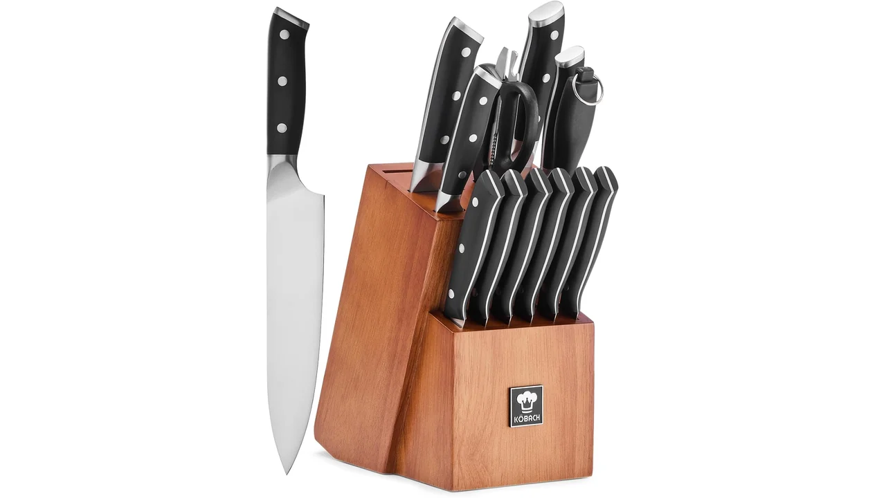 14 PCS Knife Set Oak Wood Block,High – Expert Review