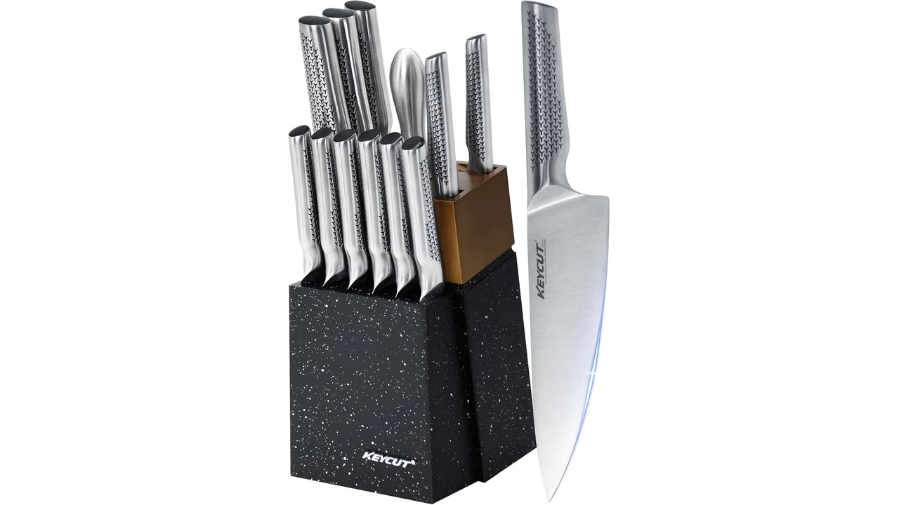 KEYCUT 13 Piece Knife Set Block – Complete Review