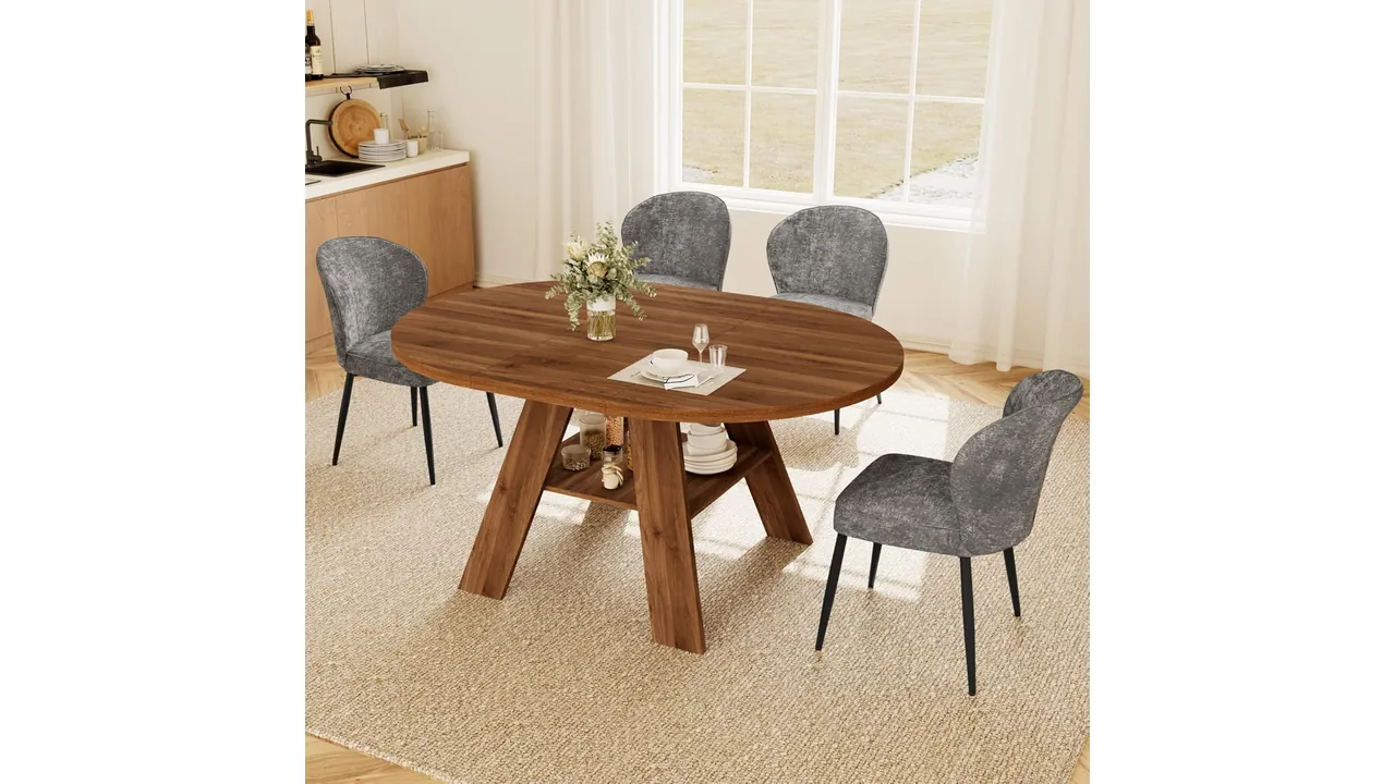 HIPIHOM Extendable Round Dining Table Set 4 – Honest Review