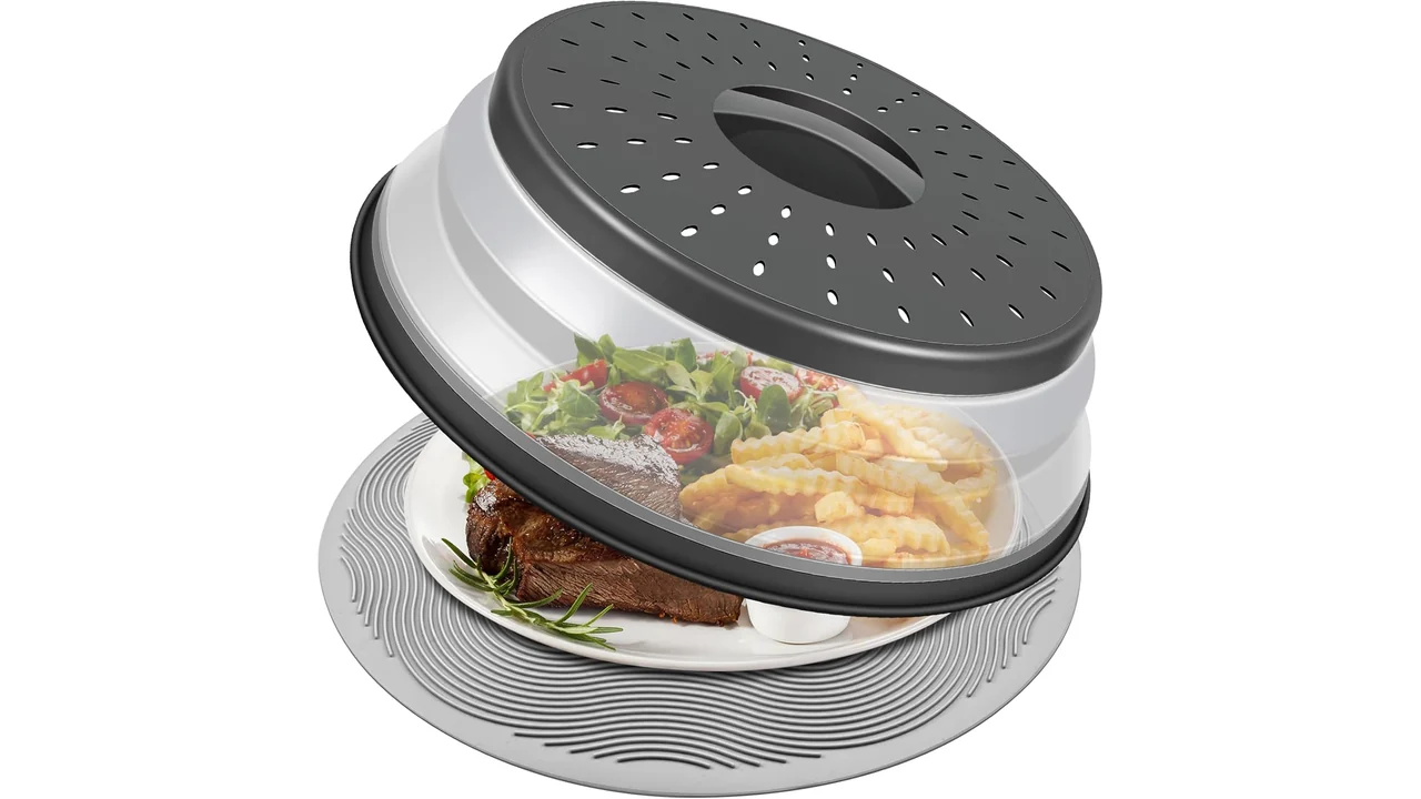 LekDrok 10 Inch Microwave Food Cover & Collapsible