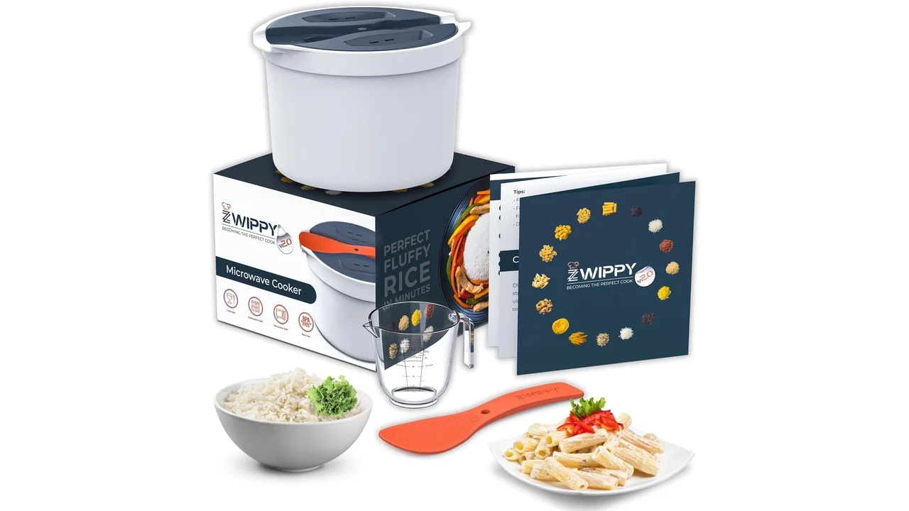 Microwave Rice Cooker Steamer Pasta Cooker Strainer
