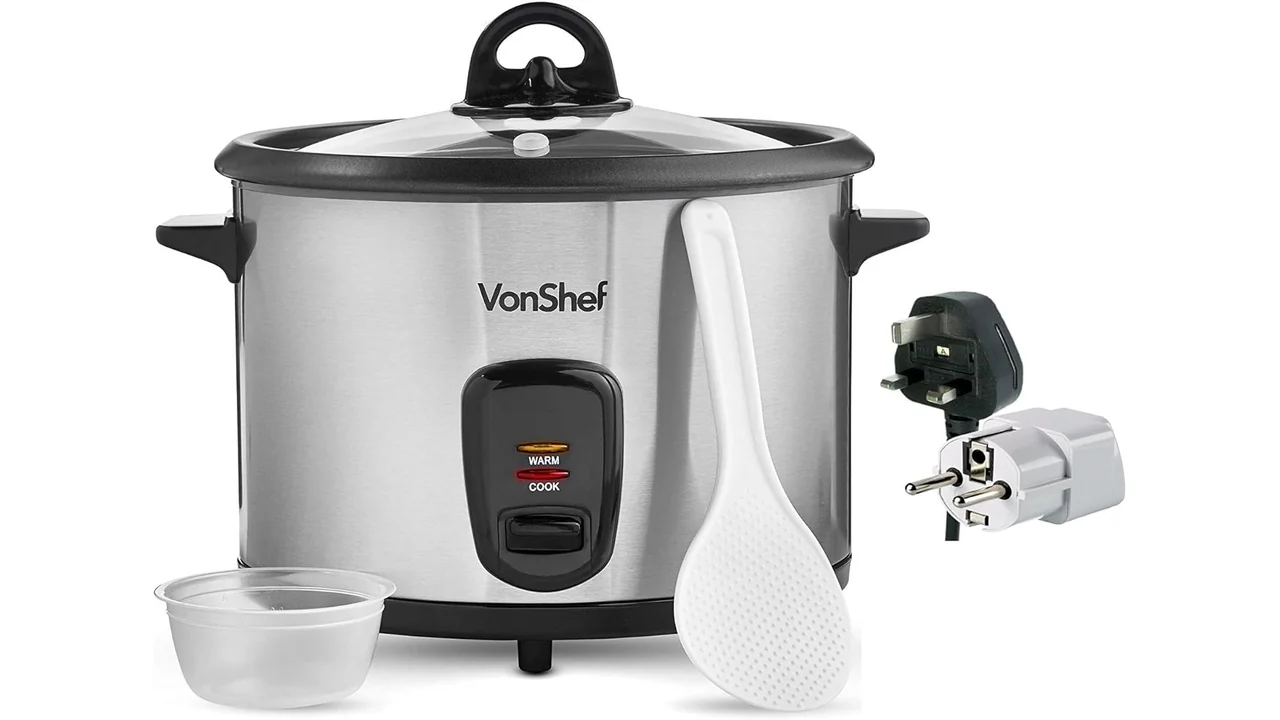 Vonshef 220 Volt Rice Cooker 10 Cup, Non Stick – Buyer’s