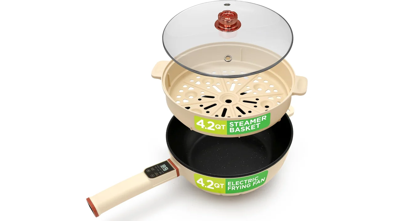 Nutrichef 4L Electric Frying Pan & Steamer – Buyer’s Guide