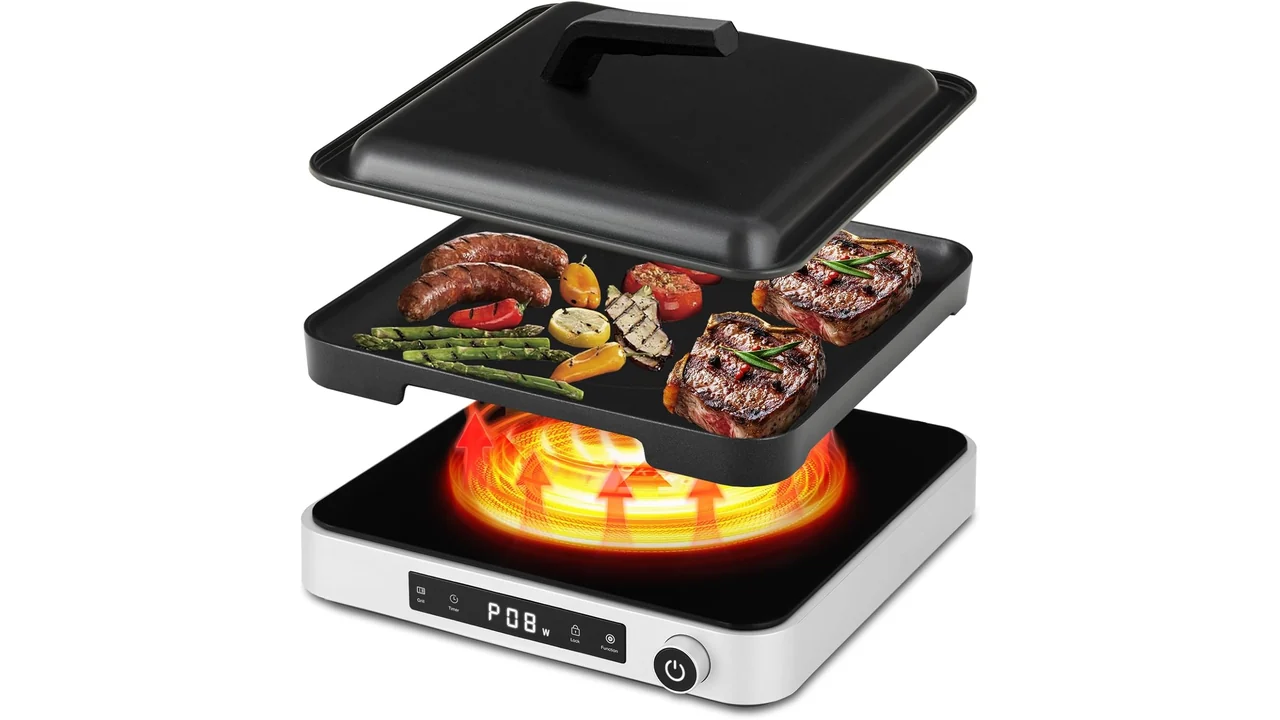 Cooktron 2-in-1 Induction Cooktop Grill Pan – Complete