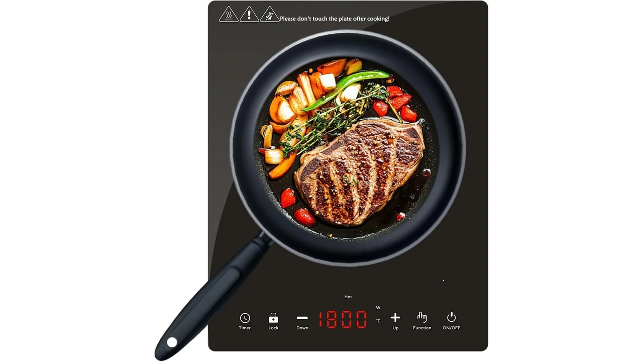 1800W Single Induction Cooktop: 12 Inch Electric Burners