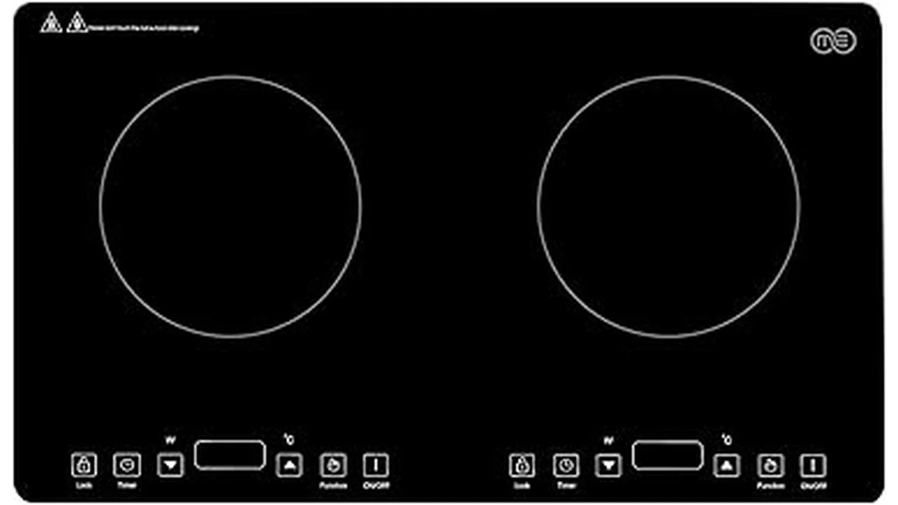 The image shows a sleek, modern induction cooktop, one of the best under 2500.