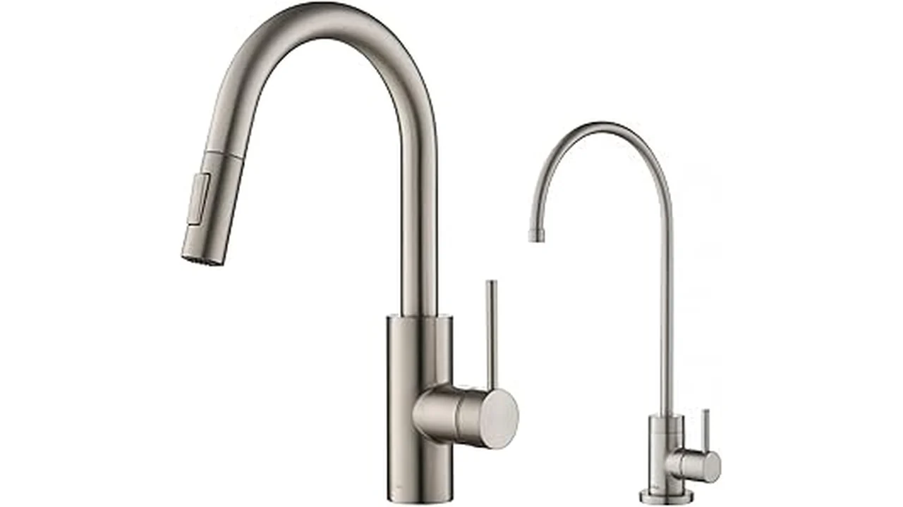 The image shows a selection of modern kitchen faucets, highlighting the best 31 options available.