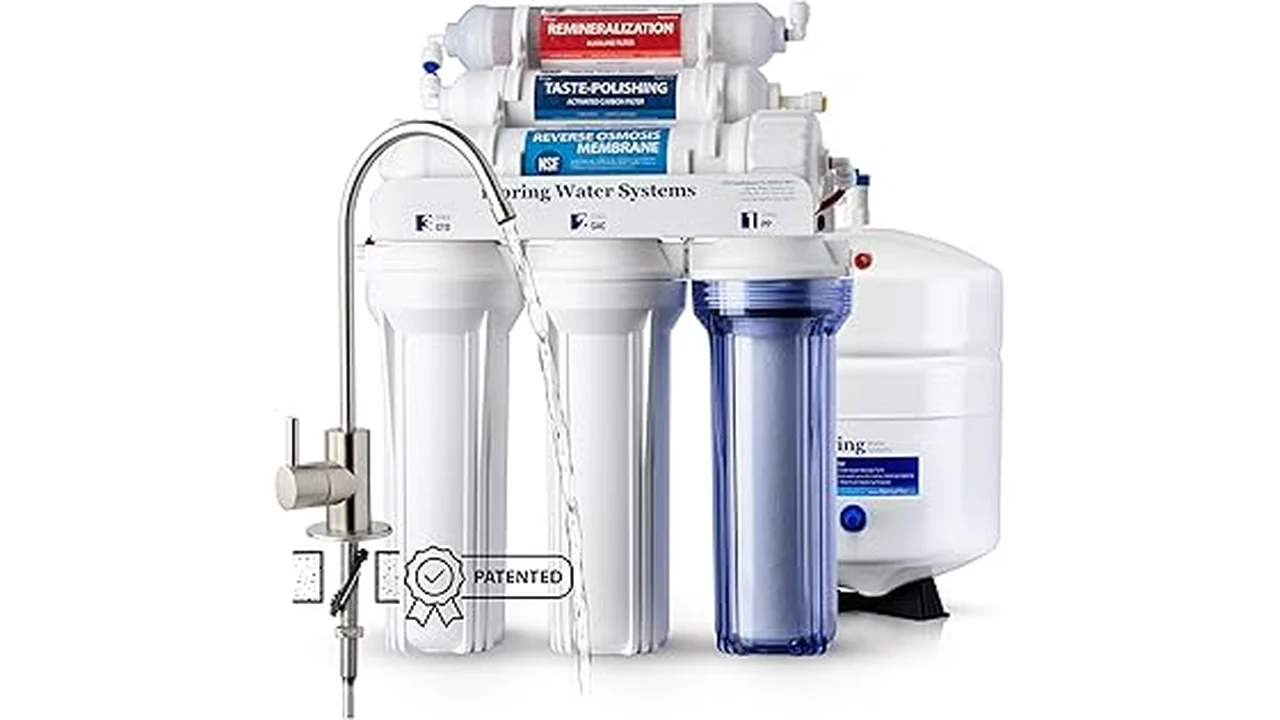 The image shows a selection of sleek kitchen water filters, highlighting top choices for 31 kitchen water filters.