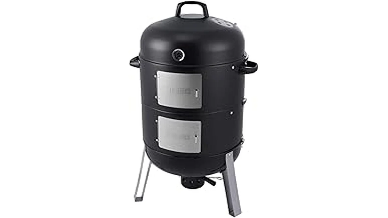 The image shows a versatile grill and smoker unit, ideal for outdoor cooking and featured in the best 5 smoker grill combo list.