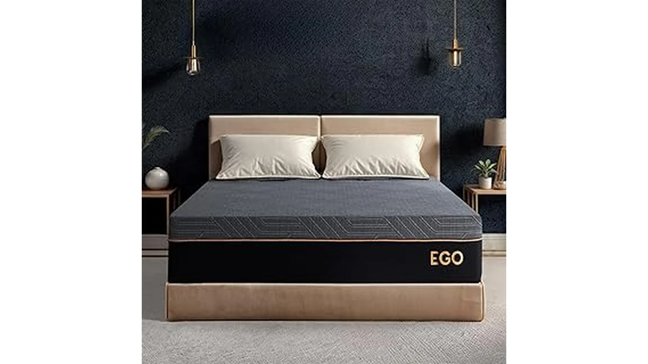 The image shows a plush king-size mattress, perfect for luxurious sleep, part of a guide to top budget-friendly options.