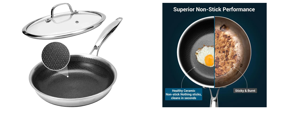Legacy Culinaryware 12 Inch Tri-Ply Stainless Steel Hybrid images