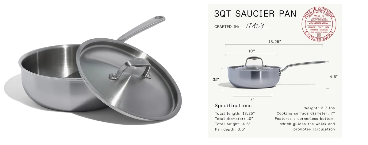 Made In Cookware | 3 Quart Stainless Steel images
