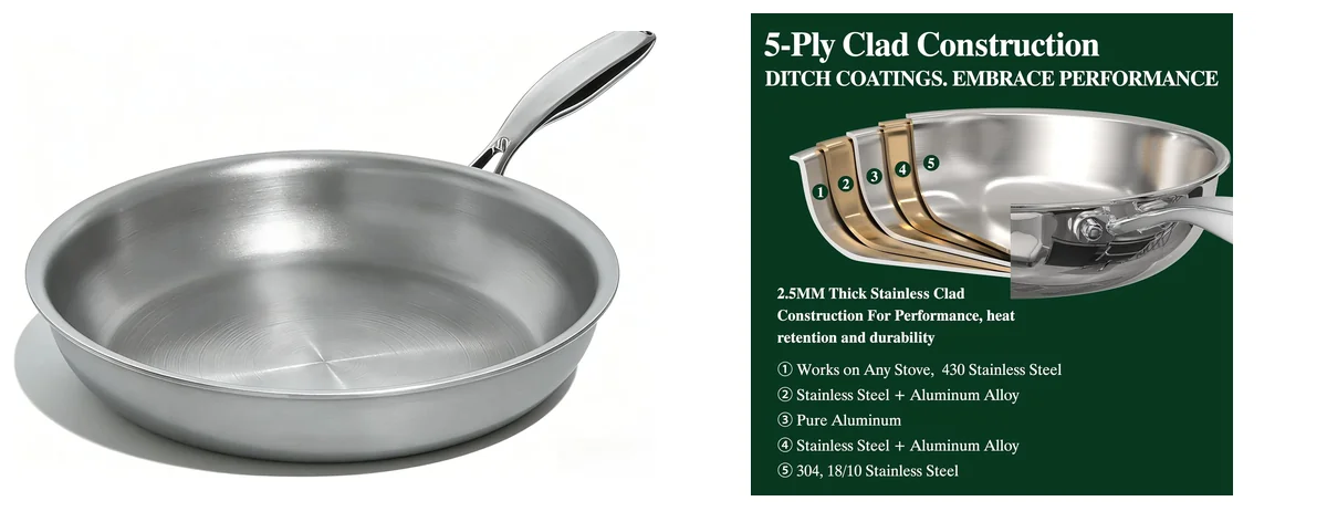 Umite Chef 12 inch 5 Ply Stainless Steel images