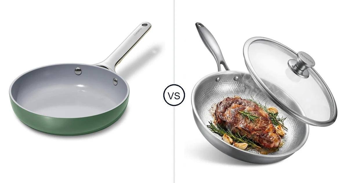 Caraway Nonstick Ceramic vs Pexucalm Titanium Frying Pan: Oven