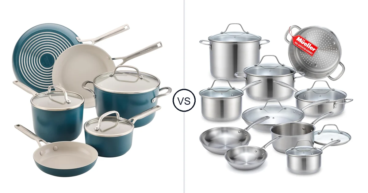 KitchenAid 9 Piece Cookware vs MÜELLERHOME 17-Piece: Best Oven for