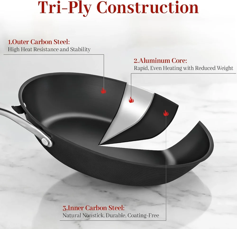 CASTIVO Carbon Steel Frying Pan 9.5