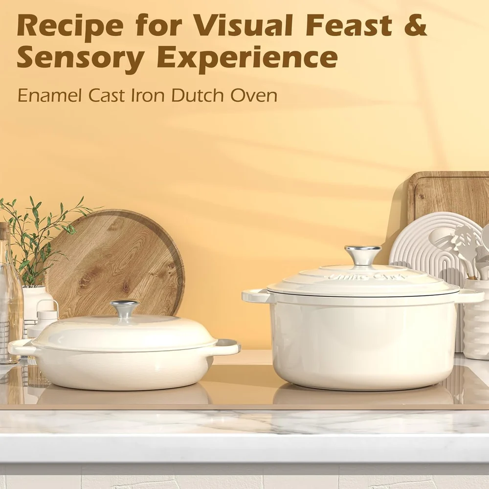 Umite Chef Enameled Cast Iron Dutch Oven -