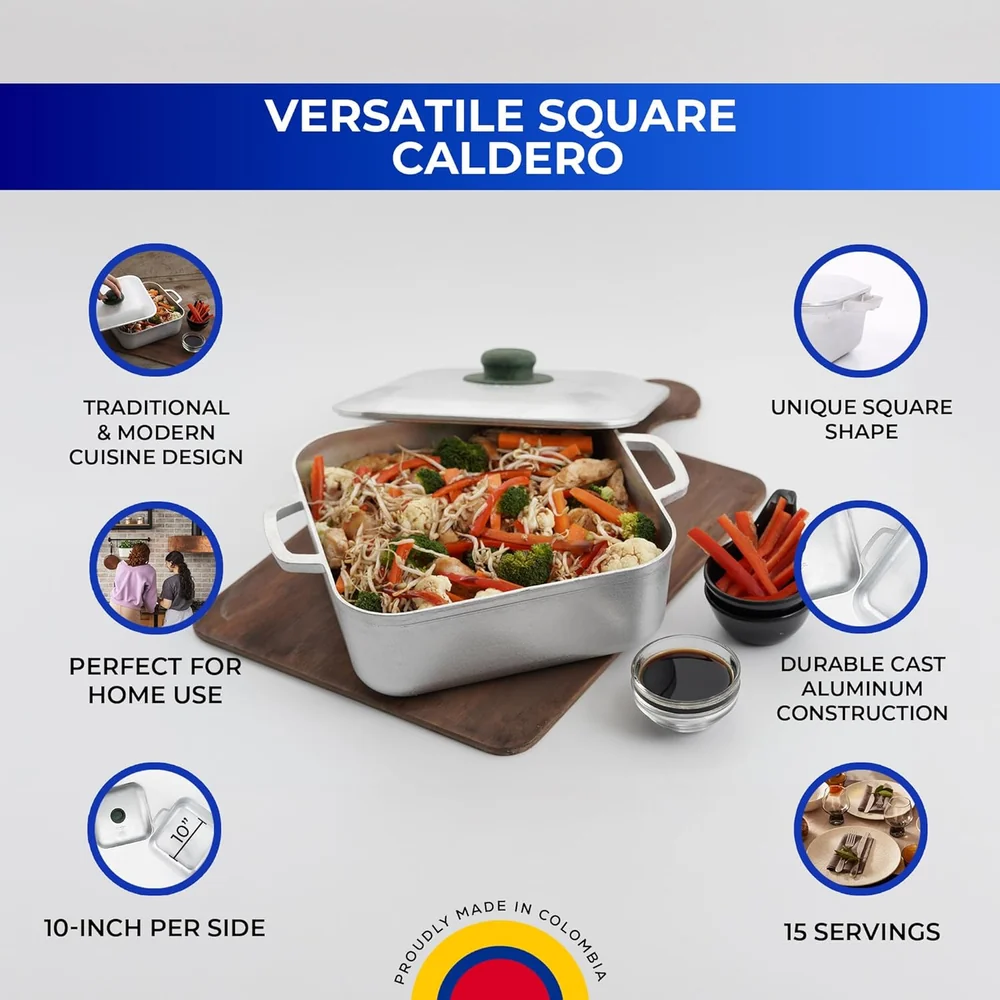 universal Unique Square Caldero (6 Quart -