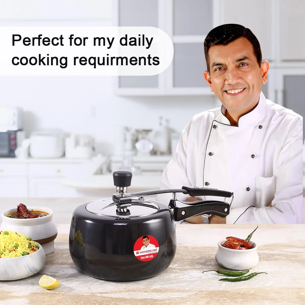 Wonderchef Taurus Hard Anodized Inner Lid Pressure