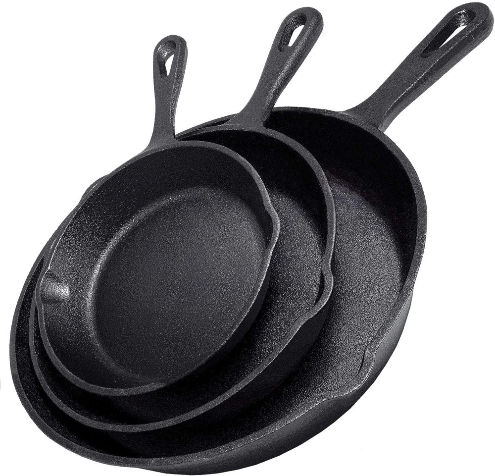 Cuisinel Cast Iron Skillets Set - 3-Piece:
