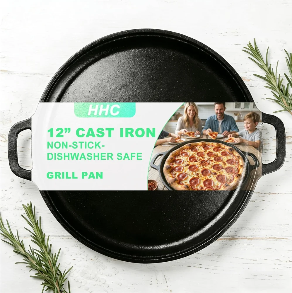 Lodge Round Seasoned Cast Iron Griddle -