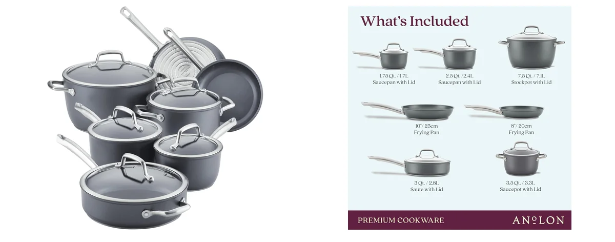 Anolon Accolade Forged Hard Anodized Nonstick Pots images