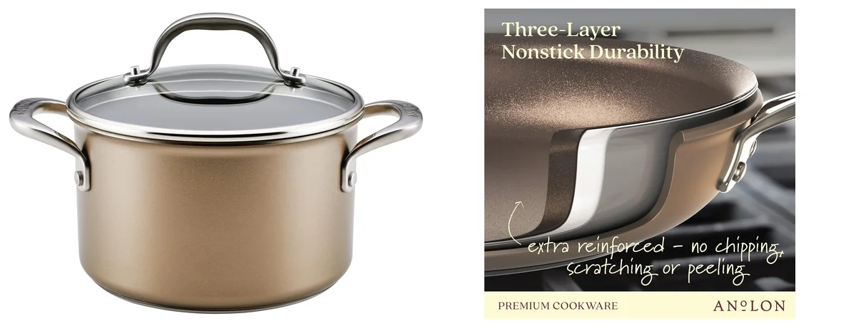 Anolon Ascend Hard Anodized Nonstick Saucepan/Saucepot and images