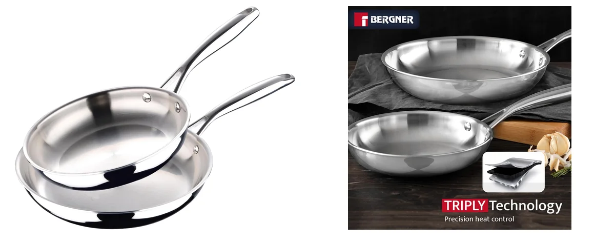 Bergner Argent Collection 2-Piece Tri-Ply Stainless Steel images
