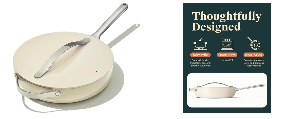 Caraway Nonstick Ceramic Sauté Pan images