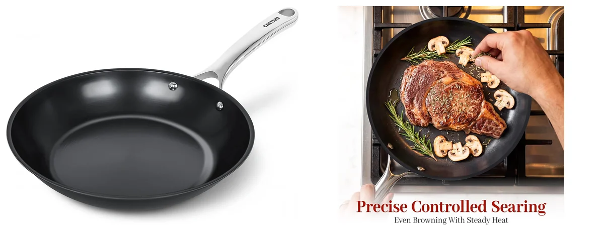 CASTIVO Carbon Steel Frying Pan 12