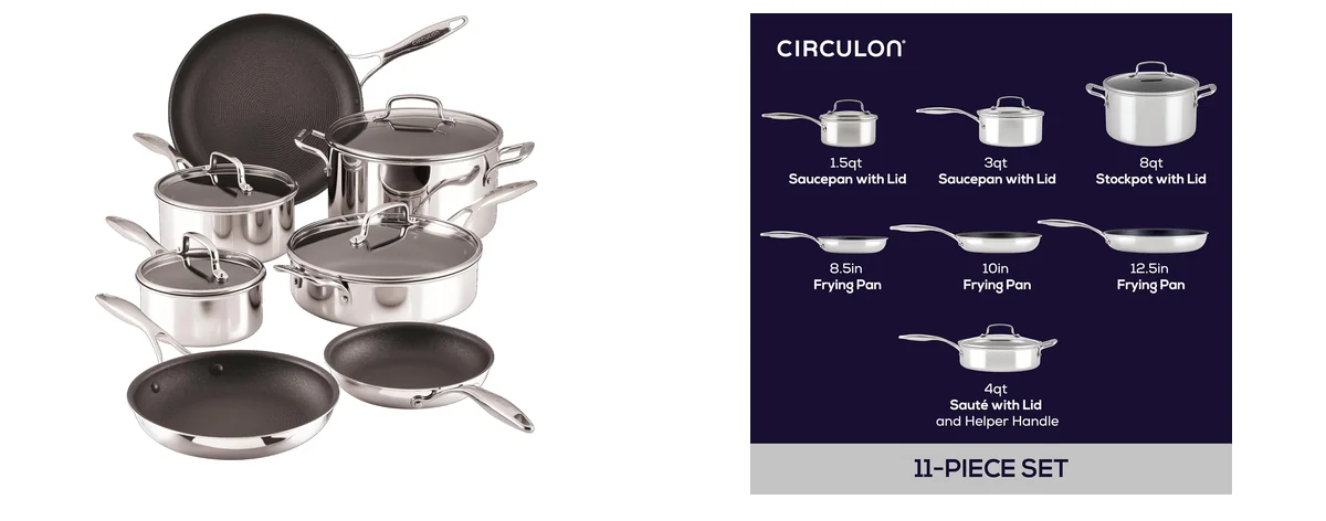 Circulon C1 Series Stainless Steel Nonstick Cookware images