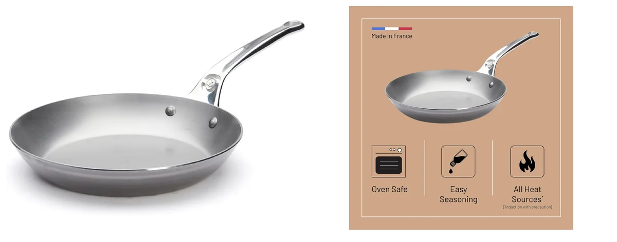de Buyer MINERAL B Pro Carbon Steel Fry images