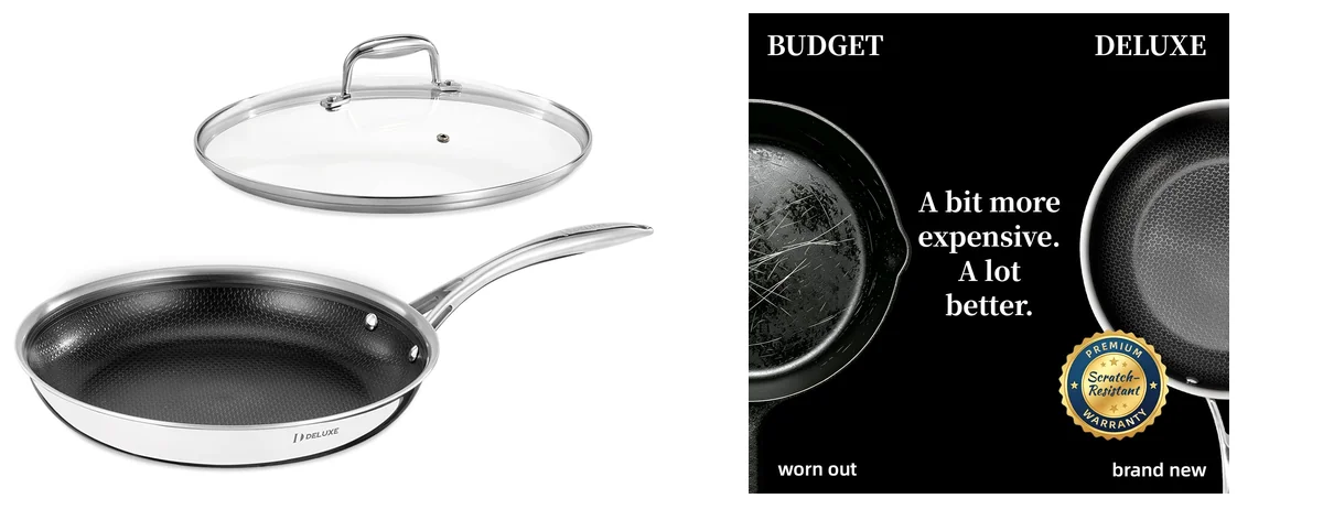 DELUXE Hybrid Ceramic Nonstick 12-Inch Fry Pan images