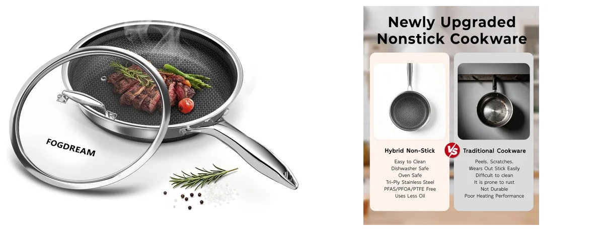 FogDream 12 Inch Nonstick Frying Pan images