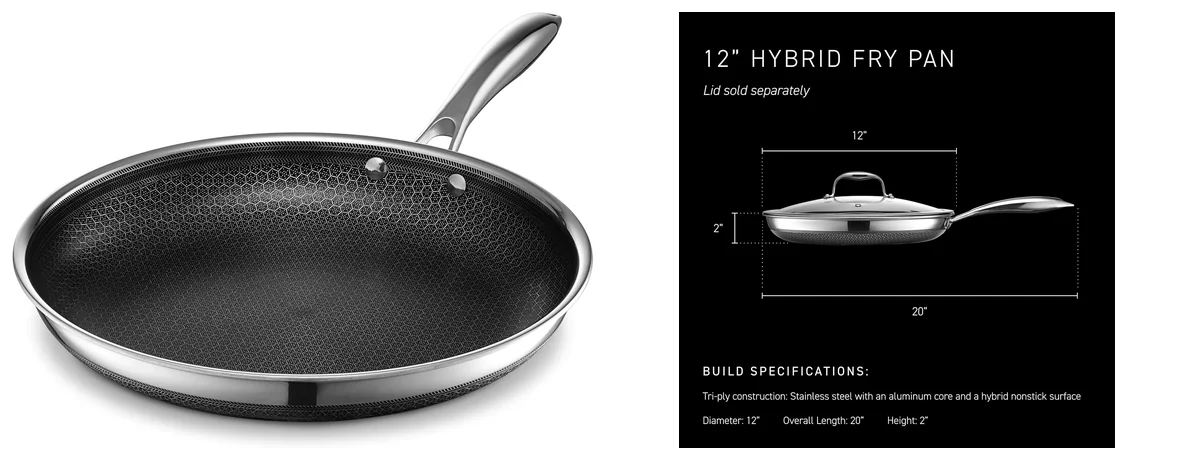 HexClad Hybrid Nonstick 12-Inch Frying Pan images