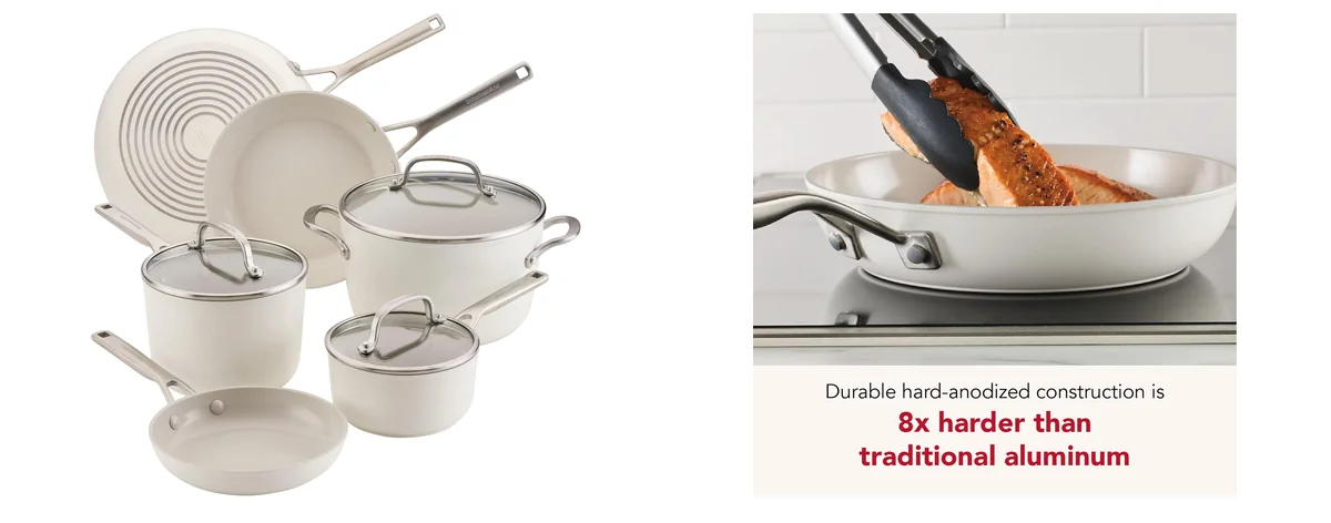 KitchenAid 9 Piece Cookware Set with Stainless Steel Handles images