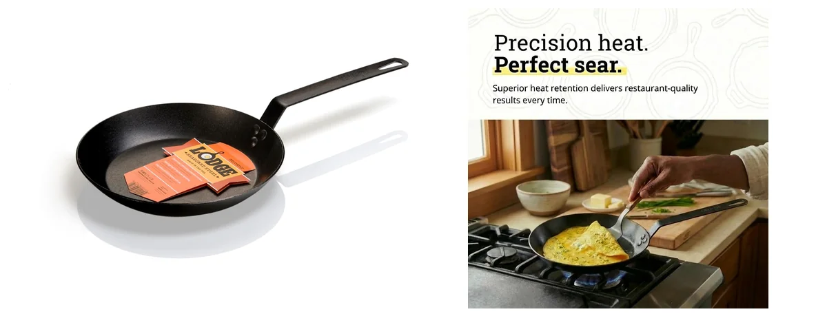 Lodge 10 Inch Carbon Steel Skillet - images