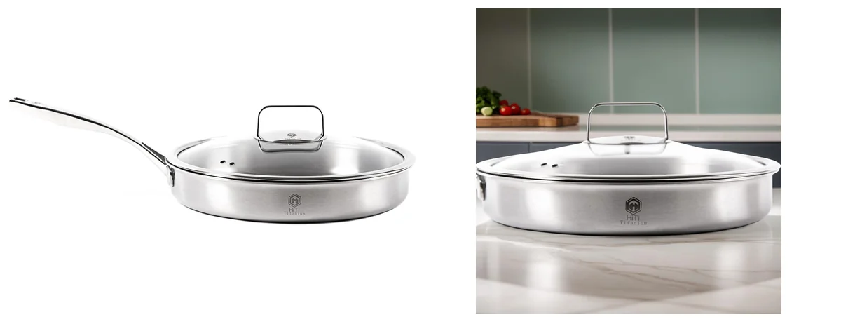 LYQSOE93 10 Inch Pure Titanium Frying Pan images