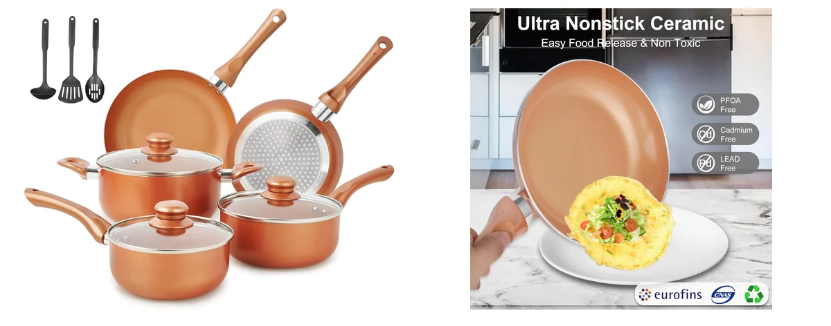 M MELENTA 11 Piece Cookware Set images