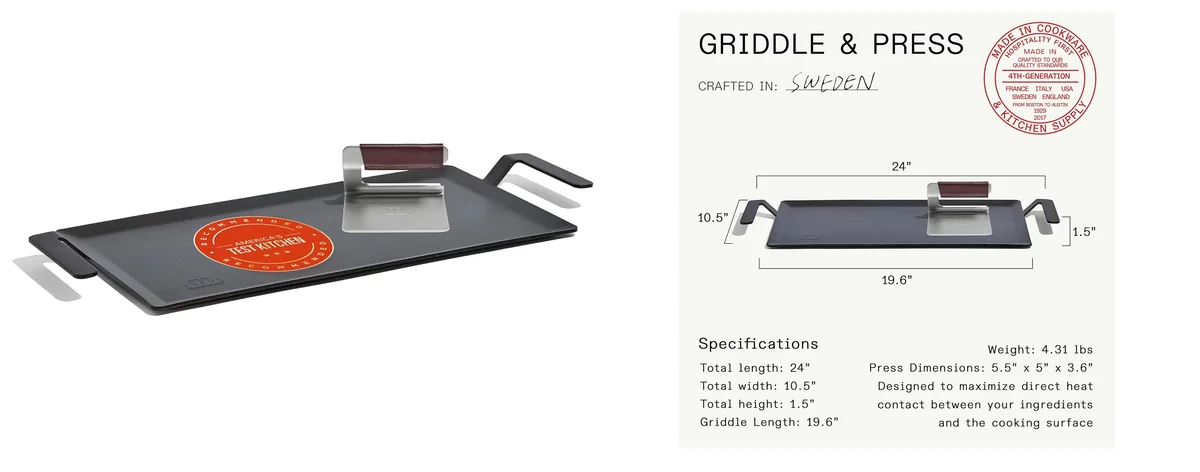 Made In Cookware | Carbon Steel Griddle + images