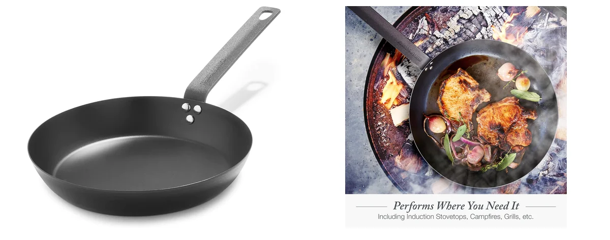 Merten & Storck Pre-Seasoned Carbon Steel 10” Frying Pan images