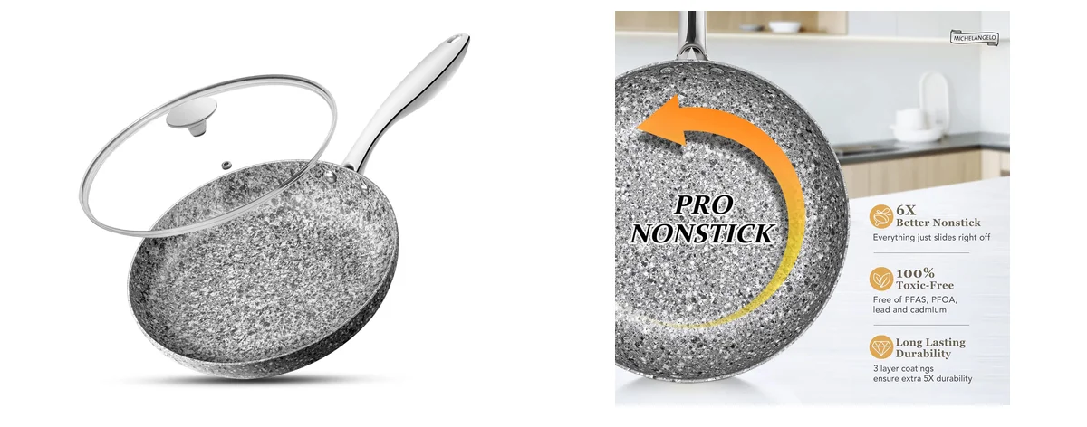 MICHELANGELO 10 Inch Frying Pan images