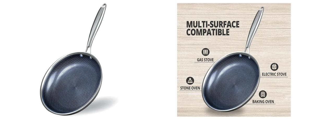 THE COOK'S COMPANY Non-Stick Frying Pan - Premium Skillet images