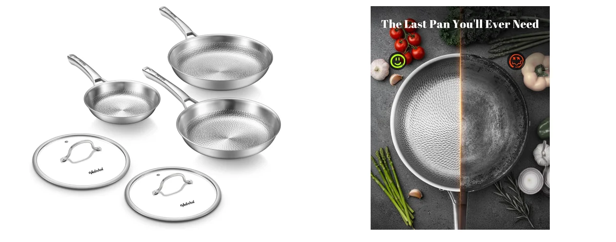 VEDNHOL Titanium Pans set images