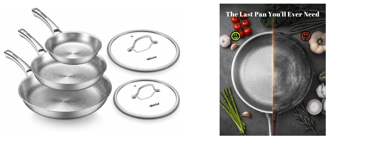 VEDNHOL Titanium Pans set images