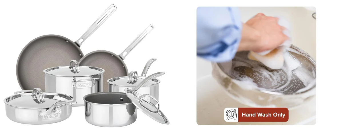 Viking PureGlide Pro 3-Ply Nonstick Cookware Set images