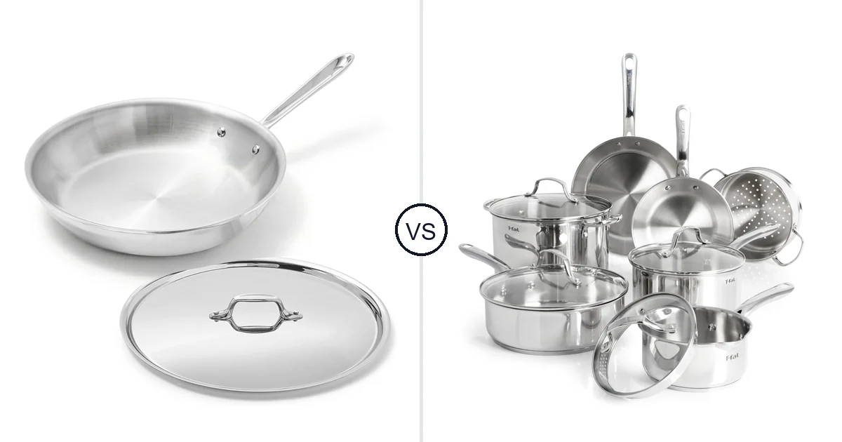 All-Clad D3® Stainless Steel vs T-Fal 11-Piece: Oven Comparison (Key