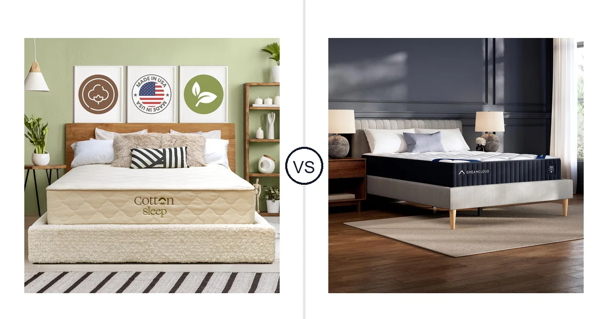Comparison of COTTON SLEEP Twin and DreamCloud Queen