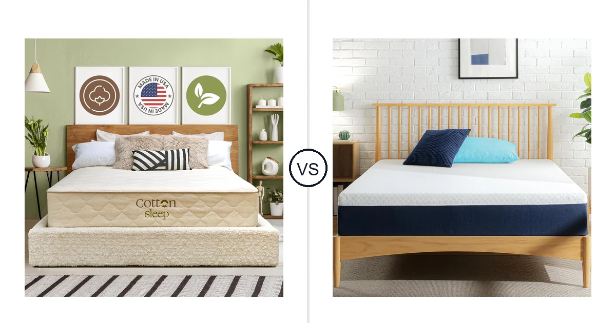 COTTON SLEEP Twin vs Zinus Full: Mattress Comparison (Key Differences)